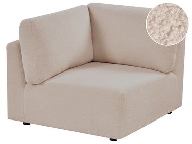 Module d'angle KIVVIK Bouclé Beige Côté droit