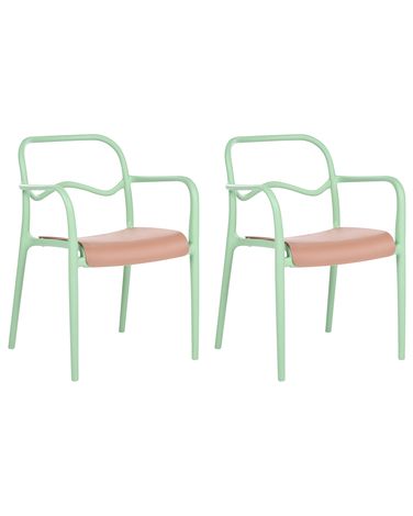 Set van 2 tuinstoelen THASOS Synthetisch materiaal Groen