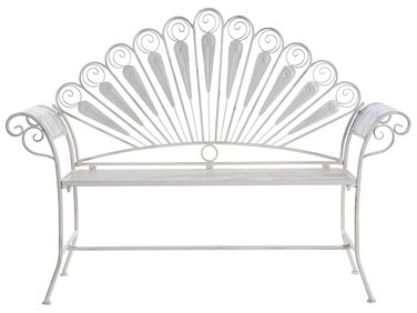 Tuinbank PAVIA 146 cm Metaal Gebroken wit