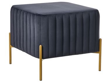 Hocker UTAH Fluweel Zwart
