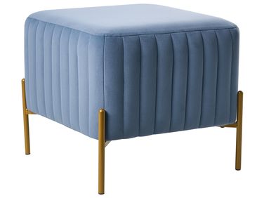 Hocker UTAH Fluweel Blauw