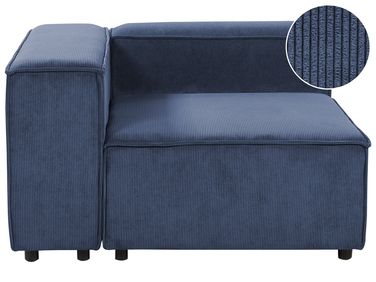 Module d’angle ARDAL Velours côtelé Bleu foncé Côté droit