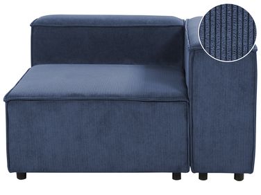 Module d’angle ARDAL Velours côtelé Bleu foncé Côté gauche