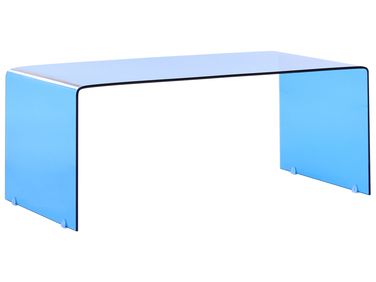 Table basse KENDALL Verre de sécurité Bleu