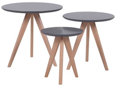 Lot de 3 tables basses VEGAS Gris