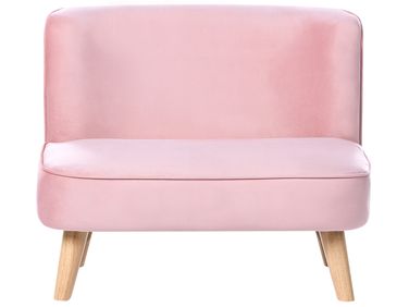 Kids Sofa RISBY Velvet Pink