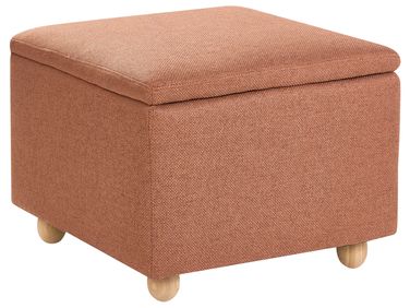 Storage Pouffe FERNDALE Fabric Golden Brown