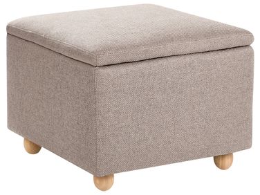 Storage Pouffe FERNDALE Fabric Beige