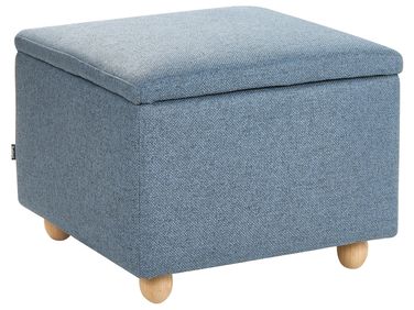 Storage Pouffe FERNDALE Fabric Blue