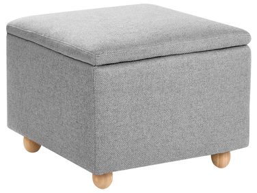 Storage Pouffe FERNDALE Fabric Light Grey