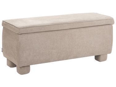 Upholstered Storage Bench ITHACA Fabric Beige