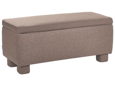Upholstered Storage Bench ITHACA Fabric Taupe