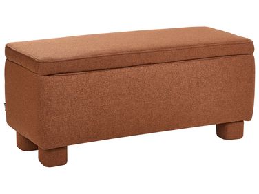 Upholstered Storage Bench ITHACA Fabric Golden Brown