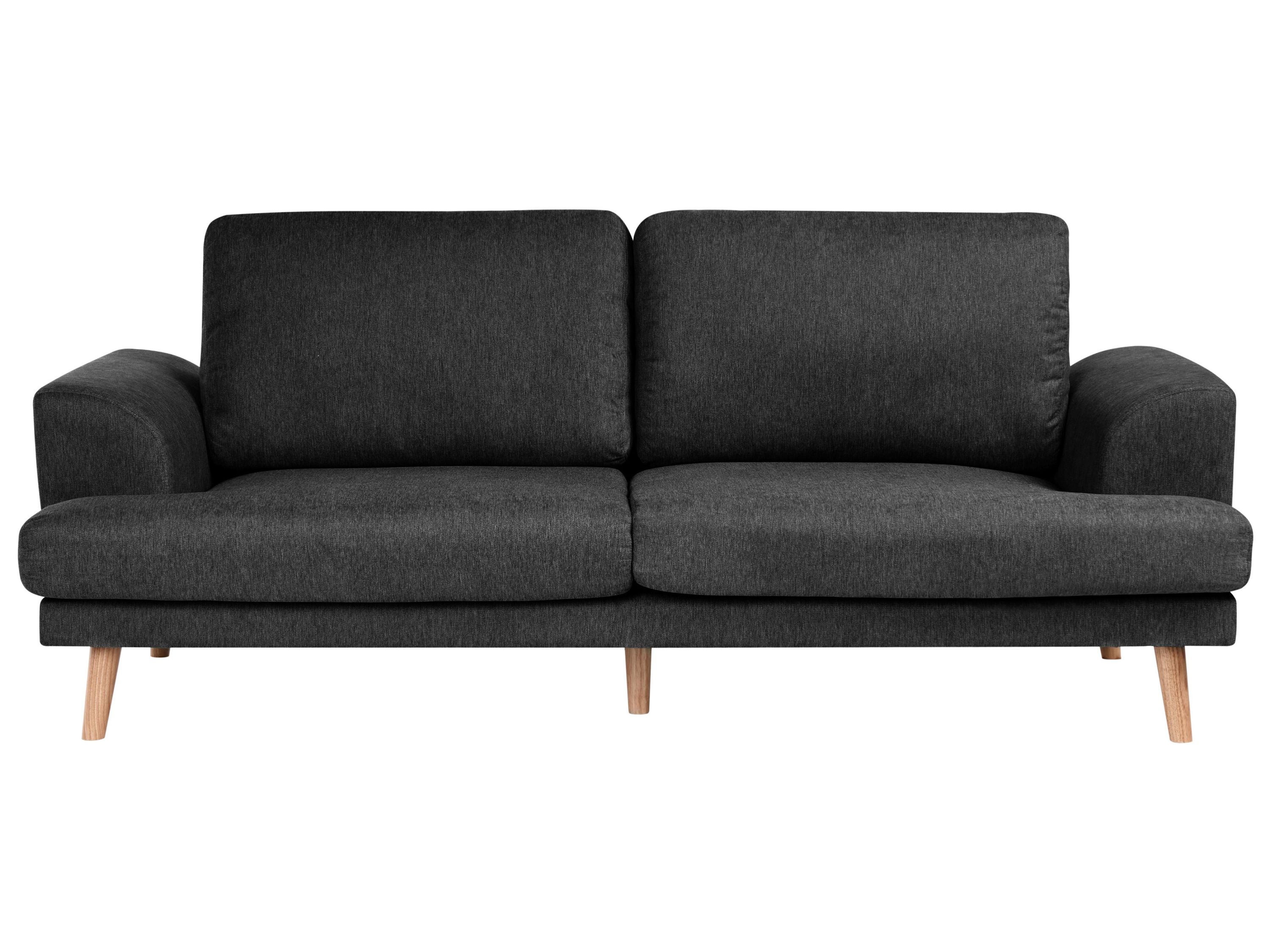 Sofa 3 Seater KILDAL Fabric Black
