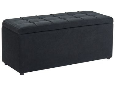 Pouf de rangement OREM Tissu 100 cm 40 cm Noir