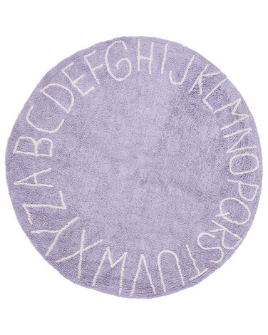 Tapis enfant VURGUN Violet clair ø 120 cm Coton