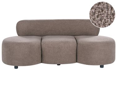 Sofa 3 Seater BLAVAND Boucle Taupe