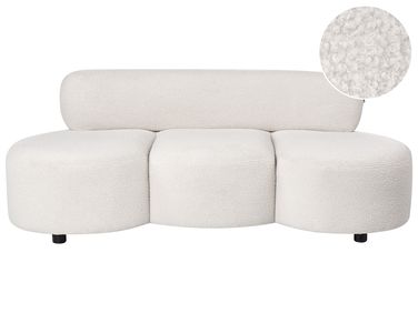 Sofa 3 Seater BLAVAND Boucle Off-White