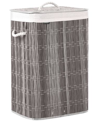 Wasmand met deksel TRANCURA Stof Grijs 72 L