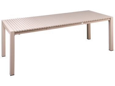 Table de salle à manger de jardin extensible ARDESIO 160/220 cm 90 cm Métal Beige sable