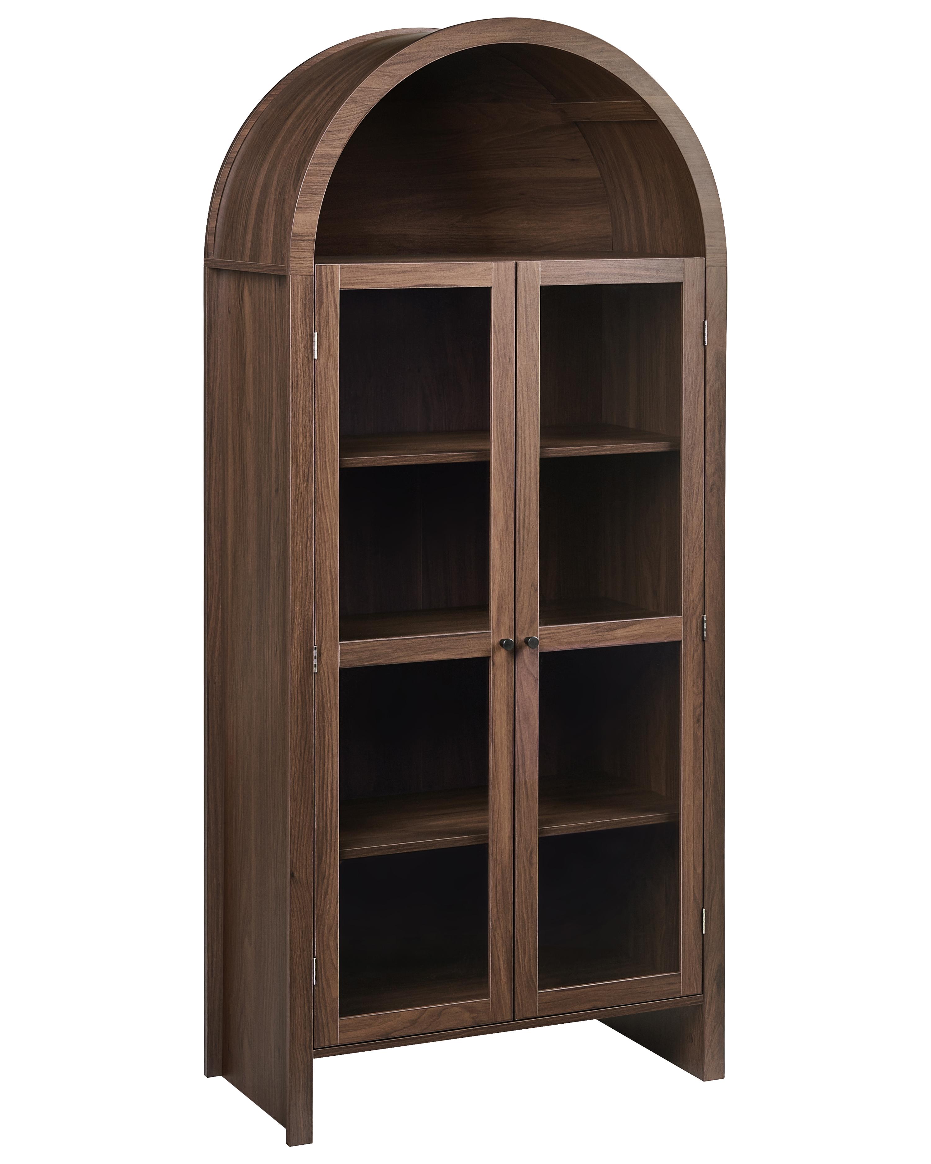 Vitrine en verre GLENWOOD 79 cm Marron foncé
