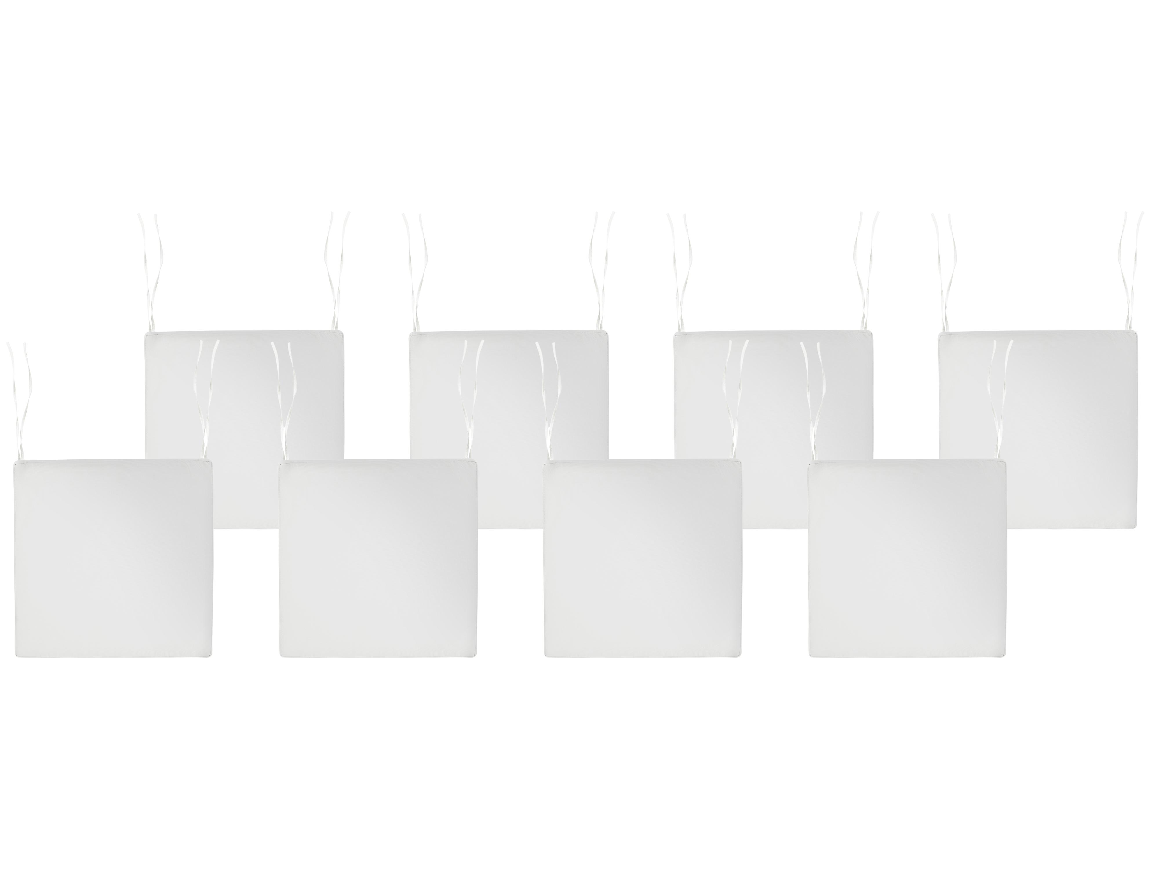 Set van 8 tuinzitkussens SASSARI PREMIUM 46 x 46 cm Gebroken wit