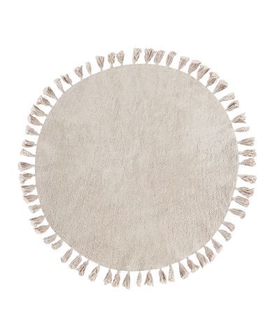 Vloerkleed MITSOBI Beige ø 120 cm Katoen