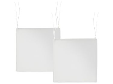 Set of 2 Garden Chair Cushions SASSARI PREMIUM 46 x 46 cm Off-White