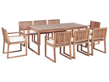 Tuinset 8-zits SASSARI II PREMIUM Gecertificeerd acaciahout Gebroken wit