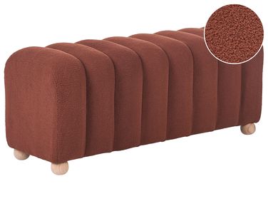 Upholstered Bench IDYLLWILD Boucle Golden Brown