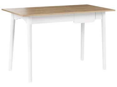 Table de bureau VITRION Marron clair/blanc 120 cm 60 cm