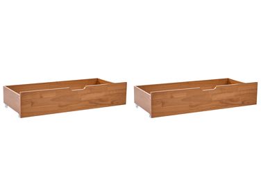 Set van 2 bed opberglades EPANEY Bruin