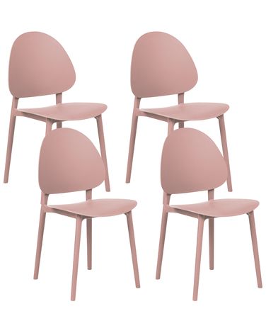 Set van 4 tuinstoelen CEARA Roze
