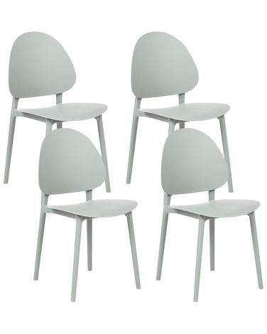 Set of 4 Garden Chairs CEARA Mint Green