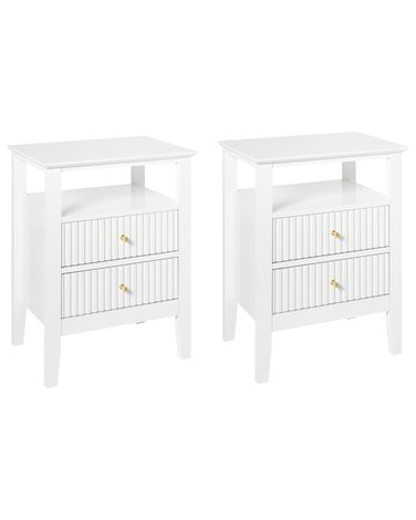 Set van 2 nachtkastjes ASSISI Wit