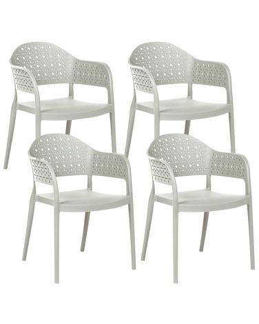 Set van 4 stoelen NARINO Lichtgroen