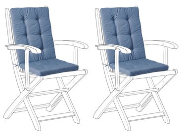Set van 2 rug/zitkussens MAUI PREMIUM Blauw