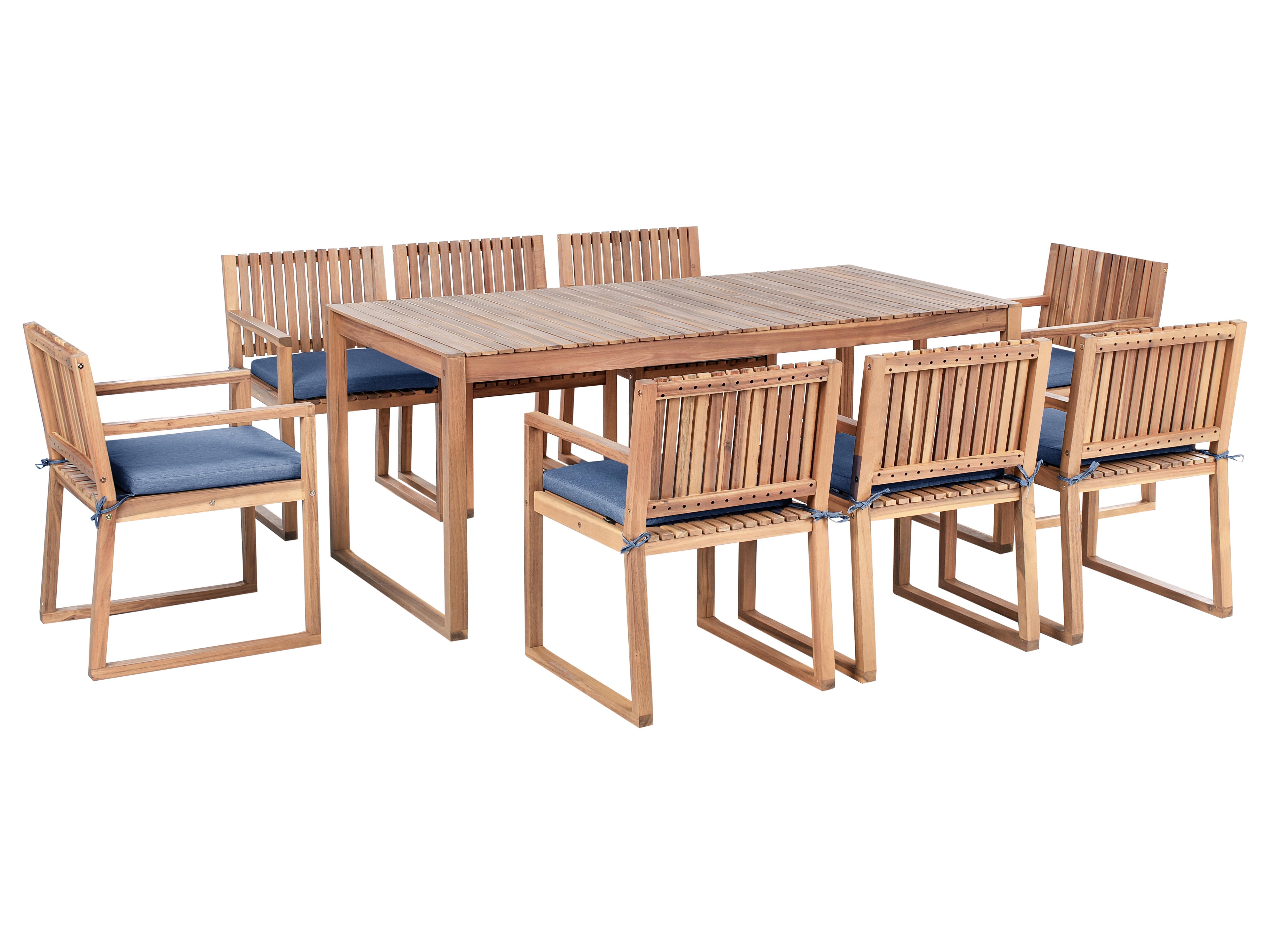 Tuinset 8-zits SASSARI PREMIUM Gecertificeerd acaciahout Blauw