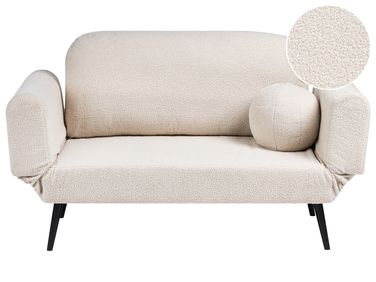 Sofa Bed 2 Seater DOROTEA Boucle Off-White