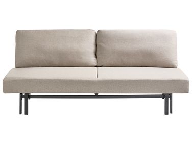Sofa Bed 3 Seater ROYKKA Fabric Beige