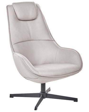 Swivel Armchair HAUGE  Fabric Light Grey