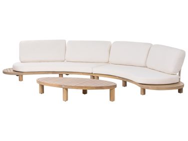 Tuinbank met tafel 4-zits NUMANA Acaciahout Gebroken wit