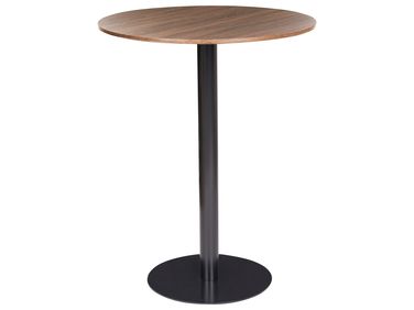Table de bar MORELLA Noir/marron foncé 80 cm 80 cm