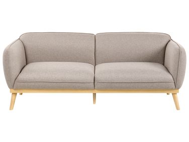 Sofa 3 Seater LJUNG Fabric Light Brown