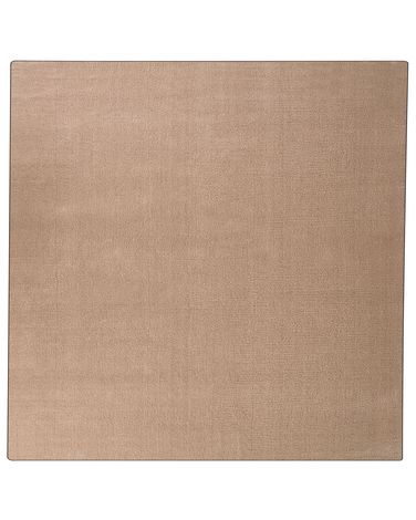 Tapis à poils longs DEMRE Beige sable 200 x 200 cm