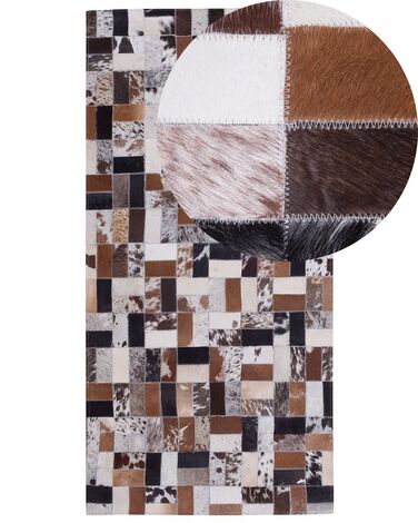 Vloerkleed CESME Meerkleurig 80 x 150 cm Leer