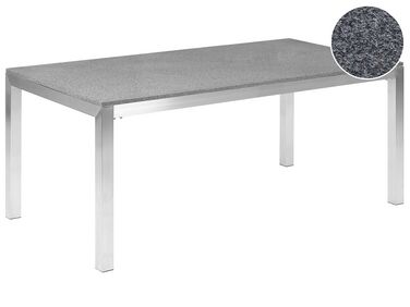 Tuin eettafel GROSSETO 180 cm 90 cm Gepolijst Graniet Grijs