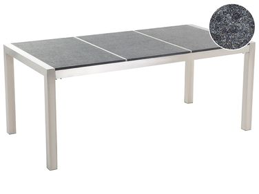 Tuin eettafel GROSSETO 180 cm 90 cm Gevlamd Graniet Grafietgrijs