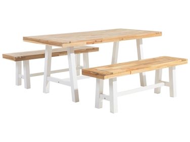 Tuinset 6-zits SCANIA Acaciahout Wit