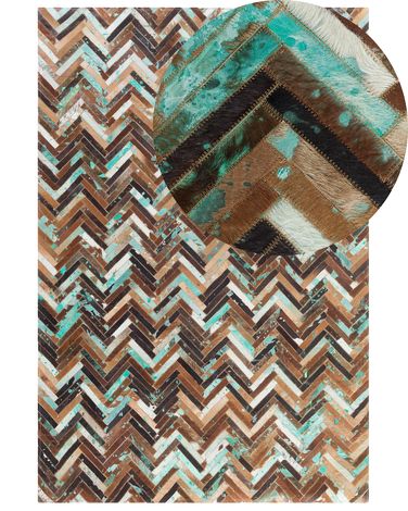 Tapis AMASYA Marron 140 x 200 cm Cuir